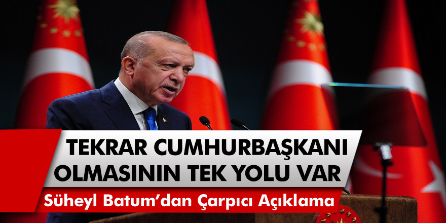 Erdoğan'ın Tekrar Cumhurbaşkanı adayı olabilmesinin tek bir yolu var