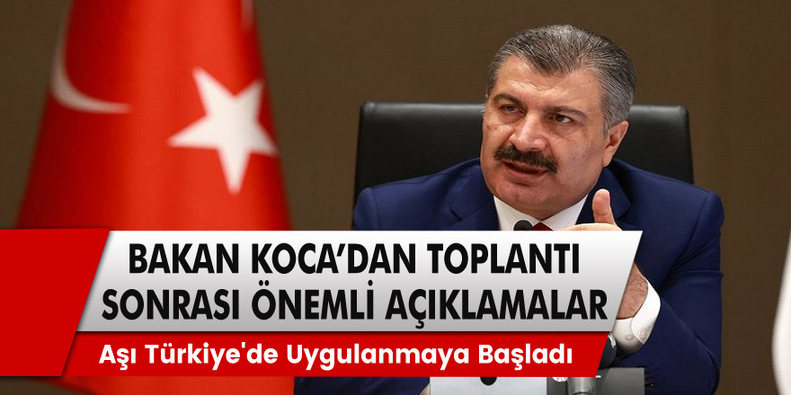 Bakan Fahrettin Koca: “Sağlık Bakanlığının izniyle Çin Sinovac aşısının Türkiye'deki ilk uygulamasına başlandı”