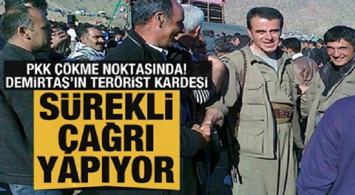 PKK çökme noktasına geldi: Demirtaş'ın terörist kardeşi sürekli çağrı yapıyor