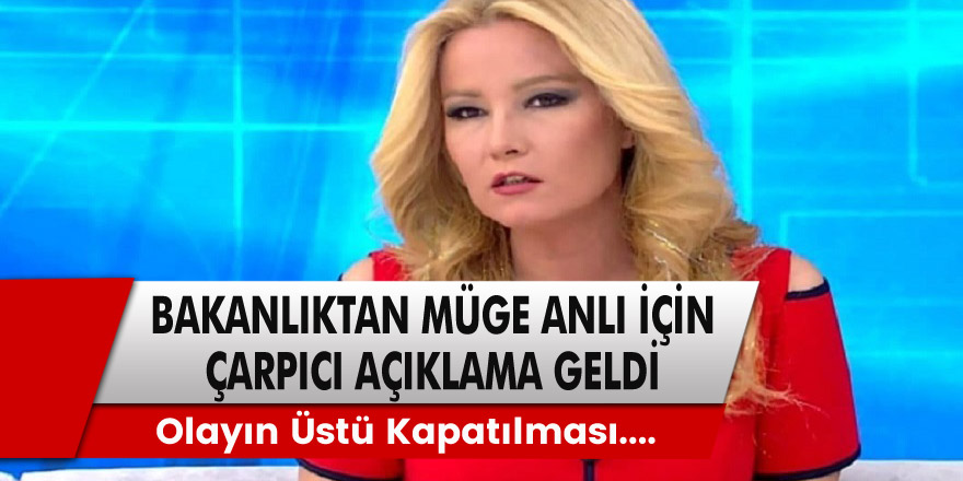 Adalet Bakanlığı, Müge Anlı için çarpıcı açıklamalarda bulundu! Aleyna Çakır olayında son dakika…