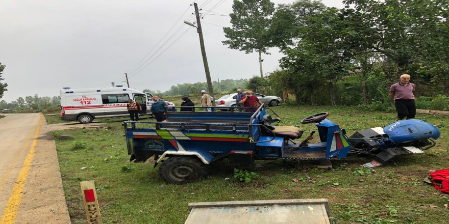 Samsun Terme'de Patpat devrildi: 1 yaralı