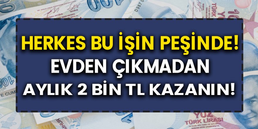 Evde Ek İş Yaparak Aylık 2 Bin TL Kazanın! Ev Hanımı, İşsiz, Emekli, Memur… Herkes Yapabilir!