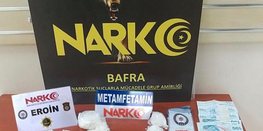 Samsun’da metamfetamin ve eroin maddesi ele geçirdi