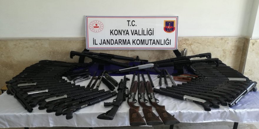 Konya Beyşehir'de kaçak silah operasyonu