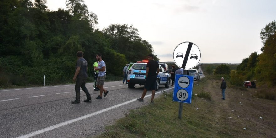 Sinop -Ayancık karayolun'da trafik kazası: 1 yaralı