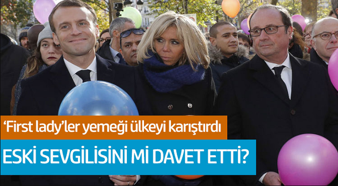 First Lady Brigitte Macron eski sevgilisi Valerie Trierweiler’ı yemeğe davet etti
