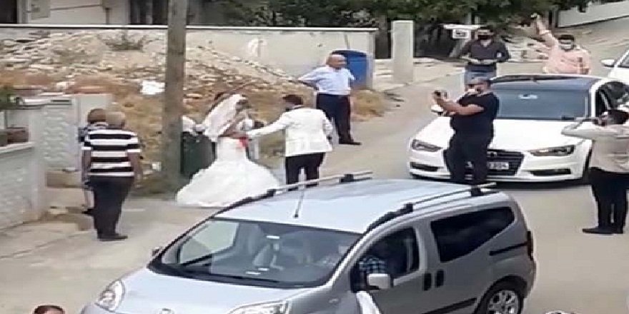 Düğünde gelin alma esnasında havaya ateş açan magandaları Bursa polisi affetmedi!