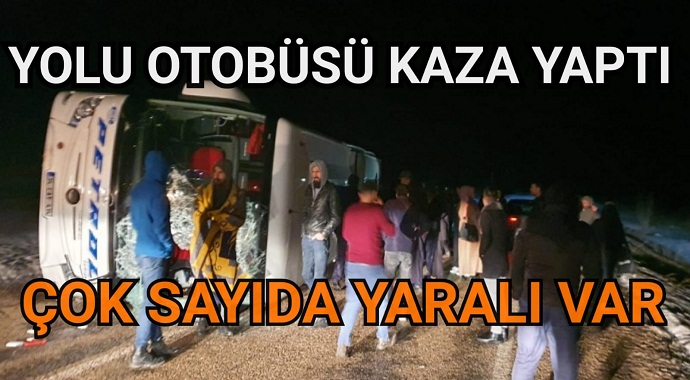 Kayseri'de yolcu otobüsü devrildi çok sayıda yaralılar var!