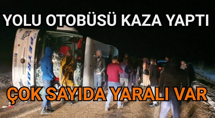 Kayseri'de yolcu otobüsü devrildi çok sayıda yaralılar var!