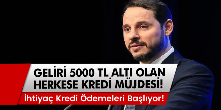 Bakan Berat Albayrak Temel İhtiyaç Desteği Kredisi İçin Yeni Müjde Verdi! 5 Bin TL Altı Geliri Olan Herkese Verildi!