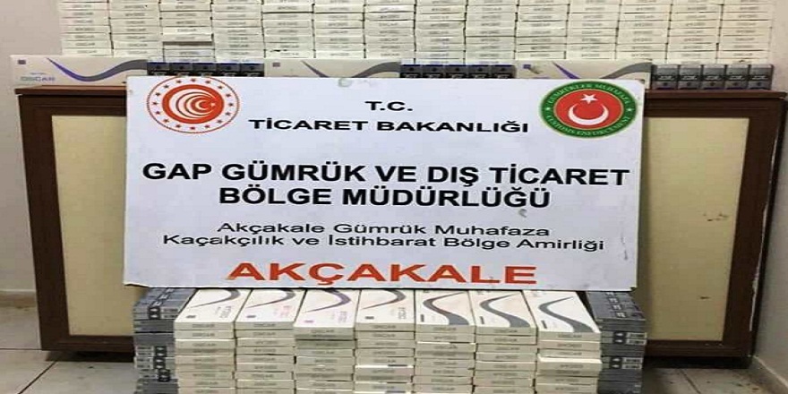 Suriye'den yurda sokulmak istenen  5 bin 350 paket kaçak sigara ele geçirildi