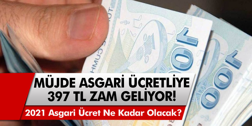 Milyonlarca asgari ücretliyi sevindirecek haber! Asgari ücrete 397 TL zam geliyor….