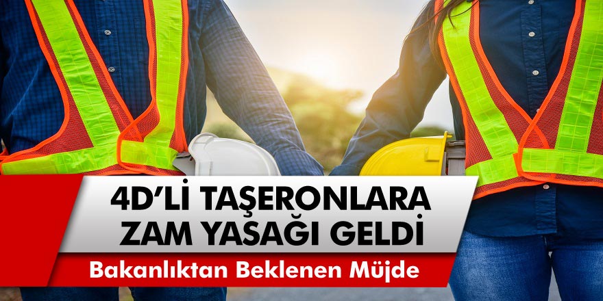 Bakanlık müjdeyi verdi 4D Taşeronlara zam yasası geldi! 1000 TL seyyanen zam, yüzdelik dilim görüşmeleri tamamlandı…