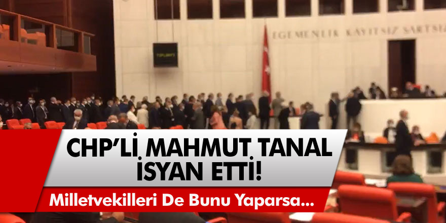 CHP'li Vekil Mahmut Tanal isyan etti! Milletvekilleri de bunu yaparsa...