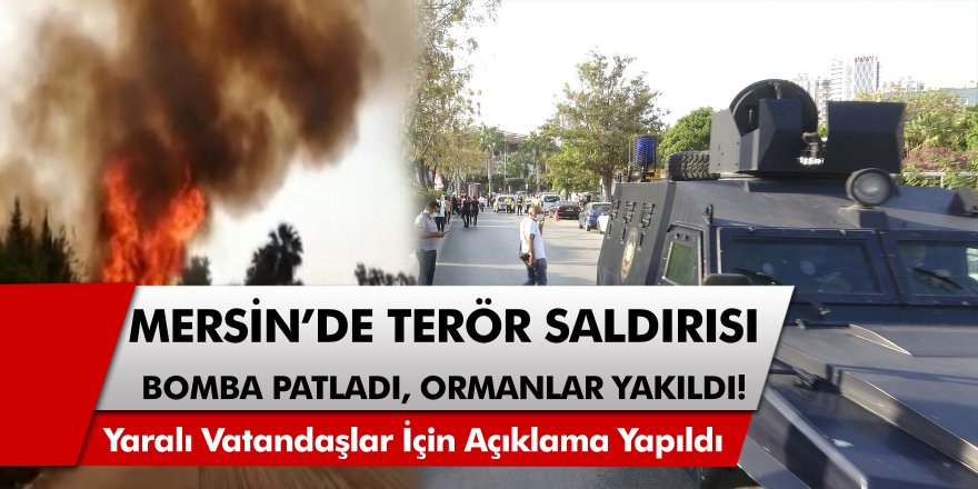 Terör Saldırıları Sürüyor! Mersinde Bomba Patladı, Ormanlar Yakıldı!