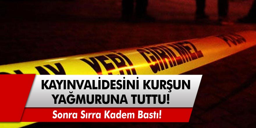 Tartıştığı kayınvalidesini tabancayla kurşun yağmuruna tutan damat sırra kadem bastı...