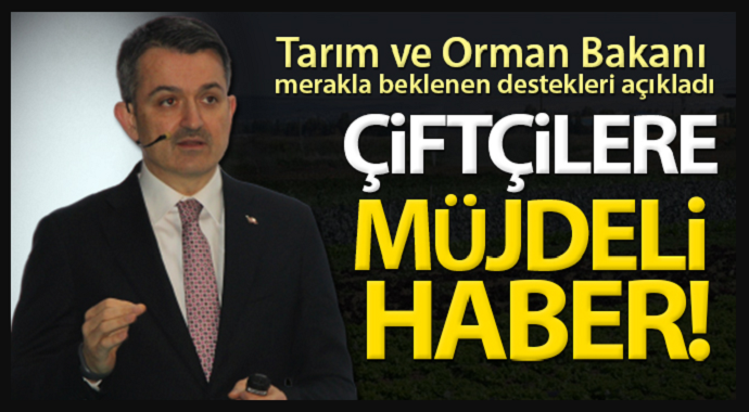 Çiftçilere müjdeli haber! Bakan Pakdemirli, merakla beklenen destekleri açıkladı