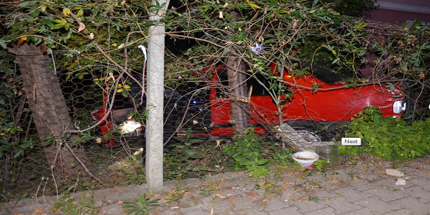 Ordu'da, polisin dur ihtarından kaçan alkollü sürücü kaza yaptı