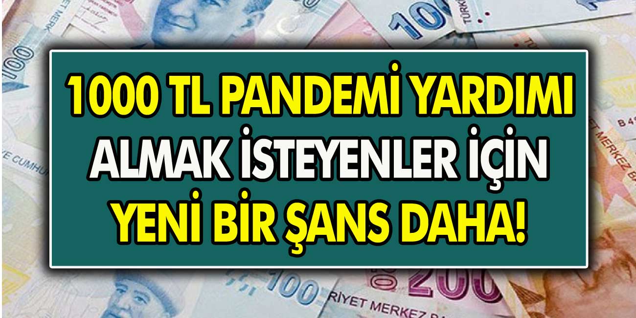 1000 TL pandemi yardımı alamayanlar dikkat! Son bir şans verildi, herkes başvuru yapabilir…