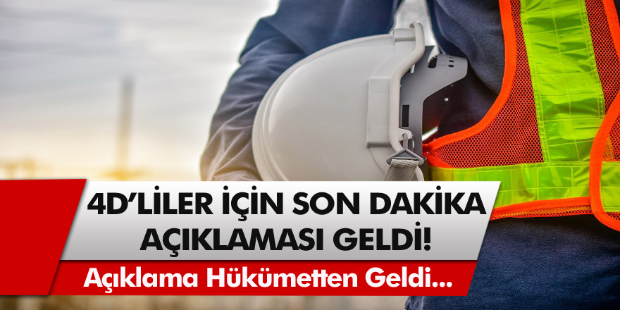 Taşeron İşçiler Aylardır Bekliyordu, Açıklama Hükümetten Geldi… 4D’li Çalışanlar İçin Son Dakika Açıklaması….