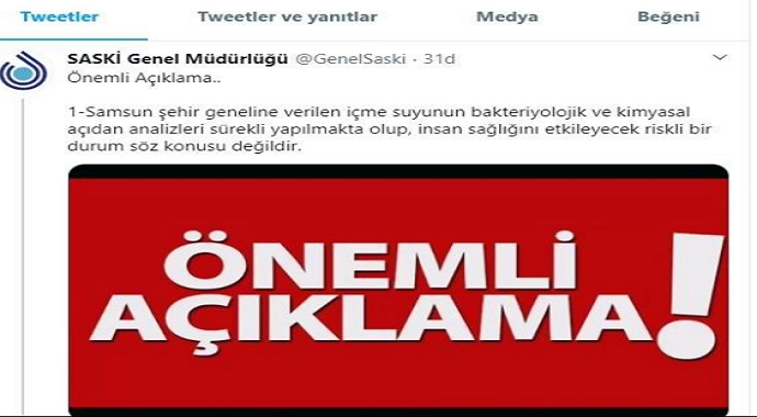 SASKİ’den koku açıklaması