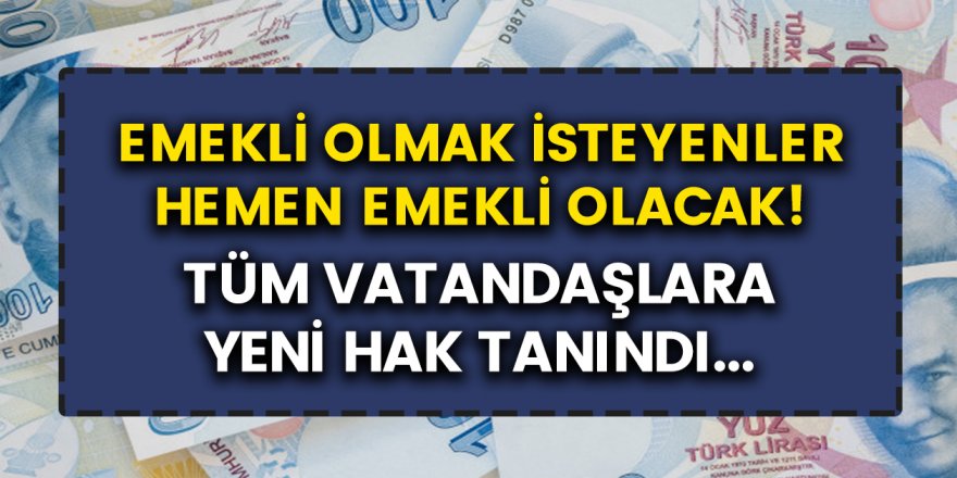 Emekli Olmak İsteyenlere Müjde! Yeni Haklar Tanındı, Herkes Emekli Olacak…