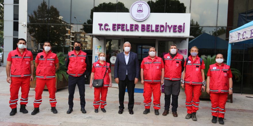 Efeler Belediyesi Arama Kurtarma 11 kişilik EFAK Ekibi İzmir’e sevk edildi