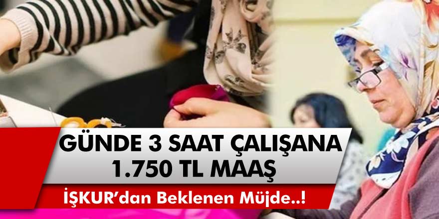 İŞKUR’dan müjde! Günde 3 saat çalışana aylık 1.750 TL maaş verilecek! Evde paketleme işi ve tüm detaylar…