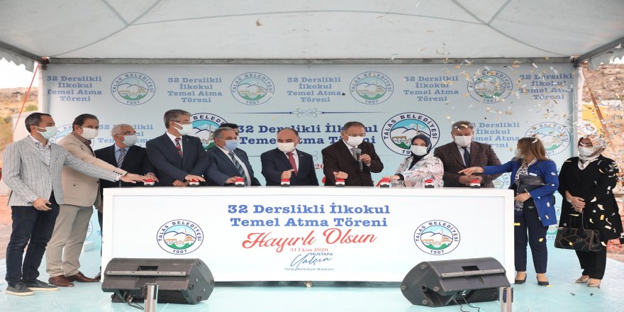 Kayseri Talas'ta 32 derslikli ilkokulun temeli atıldı