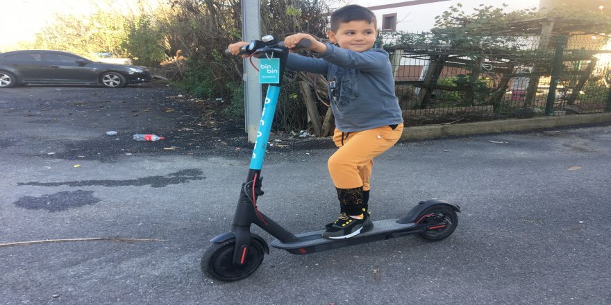 6 yaşında ki Utku’nun scooter mutluluğu