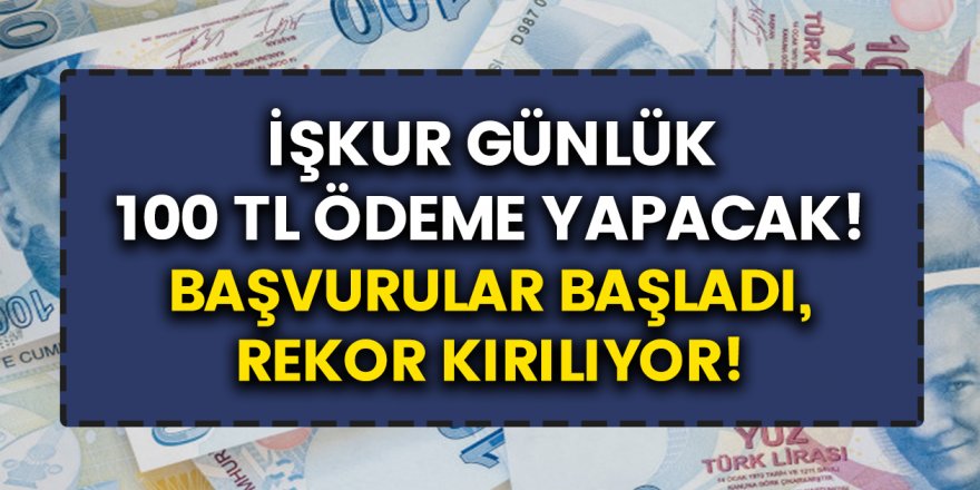 İŞKUR Günlük 100 TL Ödeme Yapacak! Başvurular Başladı, Rekor Kırılıyo...