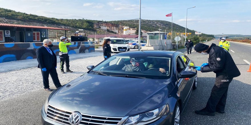 Yatağan-Aydın yolu polis uygulama noktasında yoğun denetim