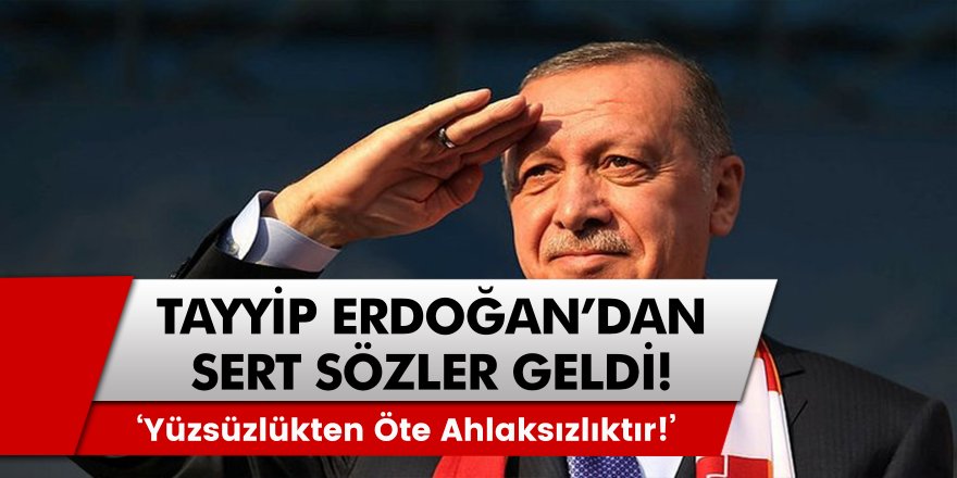 Cumhurbaşkanı’ndan sert sözler geldi! ‘Yüzsüzlükten öte ahlaksızlıktır…’