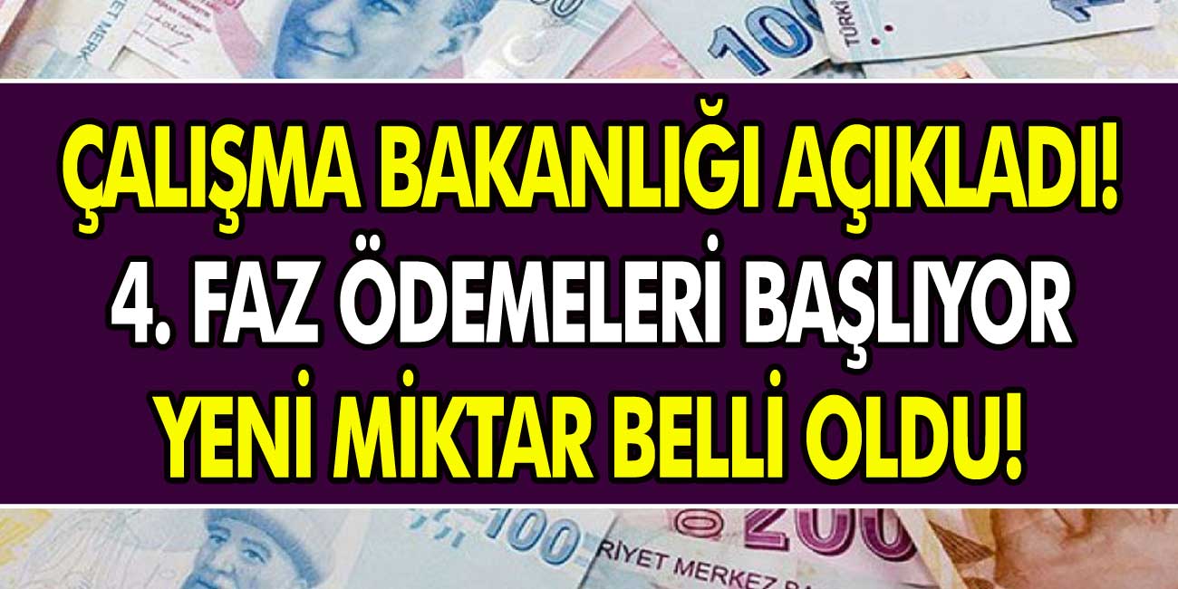 4. faz ödemeleri başlıyor! Aile çalışma ve sosyal hizmetler bakanlığı açıkladı… Yeni miktar ve başvuru ekranı!