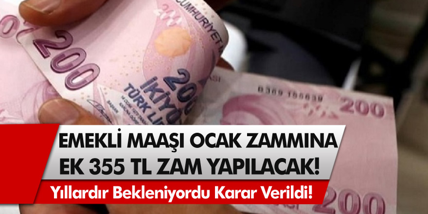 Milyonlarca emekli maaşlarında Ocak zammına ek 355 TL zam yapılacak! Yıllardır bekleniyordu, sonunda karar verildi!