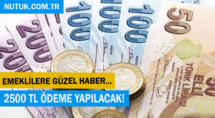 Emeklilere güzel haber 2500 tl ödeme yapılacak!