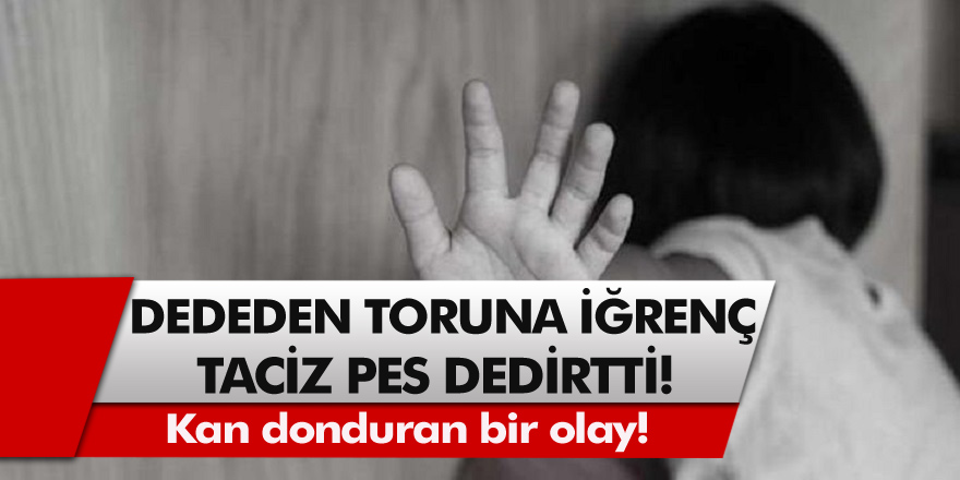 Dede’den Toruna Kan Donduran Taciz! Dedemle Oynamam Çünkü Sözünden Sonra Aile Şüphelendi Ve….