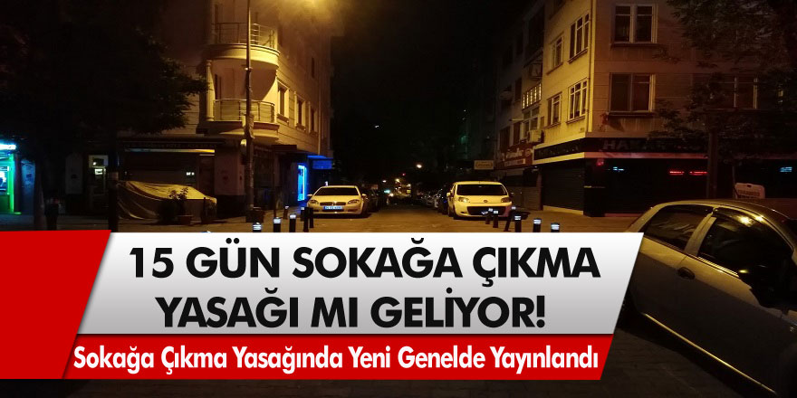 15 gün boyunca sokağa çıkma yasağı olacak mı, ne zaman gelecek? 28 ve 29 Kasım 2020 sokağa çıkma yasağında yeni genelde yayınlandı!