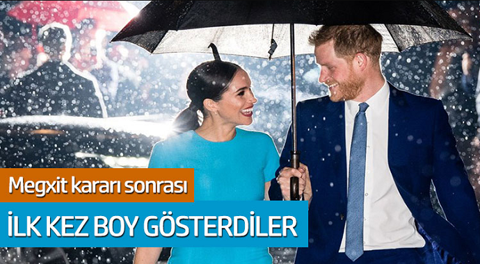 Megxit kararı sonrası ilk kez boy gösterdiler