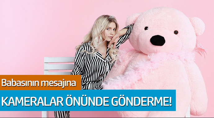 Aleyna Tilki babasının mesajına kameralar önünde gönderme!