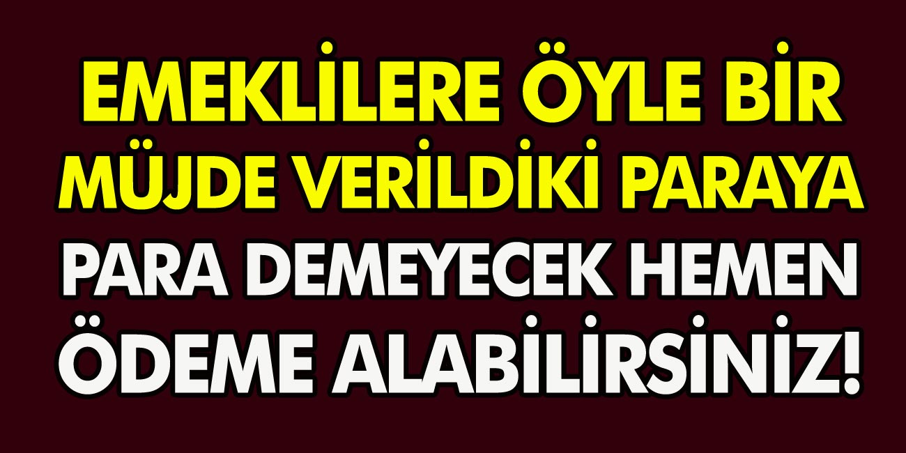 Emeklilere öyle bir müjde verildi ki, milyonlarca kişi paraya para demeyecek! Hemen ödeme alabilirsiniz…