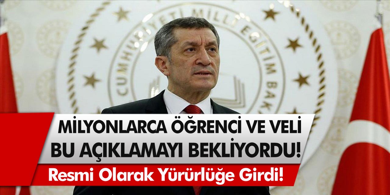 MEB’den açıklama geldi! Milyonlarca öğrenci ve veli bu açıklamayı bekliyordu, resmi olarak yürürlüğe girdi!