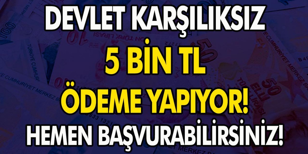 Ekonomik durumu kötü olanlar dikkat! Anında 5 Bin TL geri ödemesiz destek verilecek… Detaylar belli oldu, hemen başvurun!