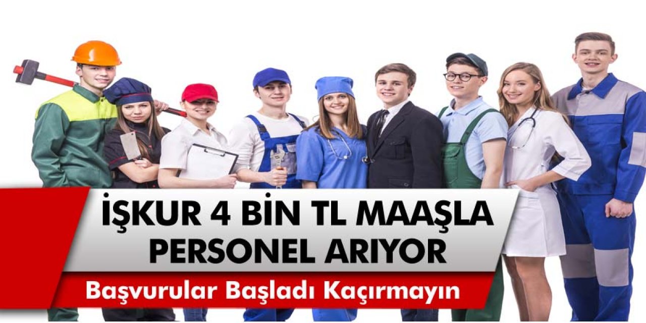 4 Bin TL maaşla KPSS ve mülakat şartı olmadan ilk okul mezunu personel alınacak! Başvurular başladı…