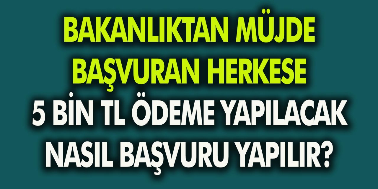 İhtiyaç Sahibi Her Vatandaşa 5 Bin TL Verilecek! Hemen Başvuru Yapın…