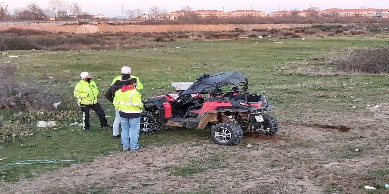 Kontrolden çıkan ATV takla attı: 1 kişi yaralı