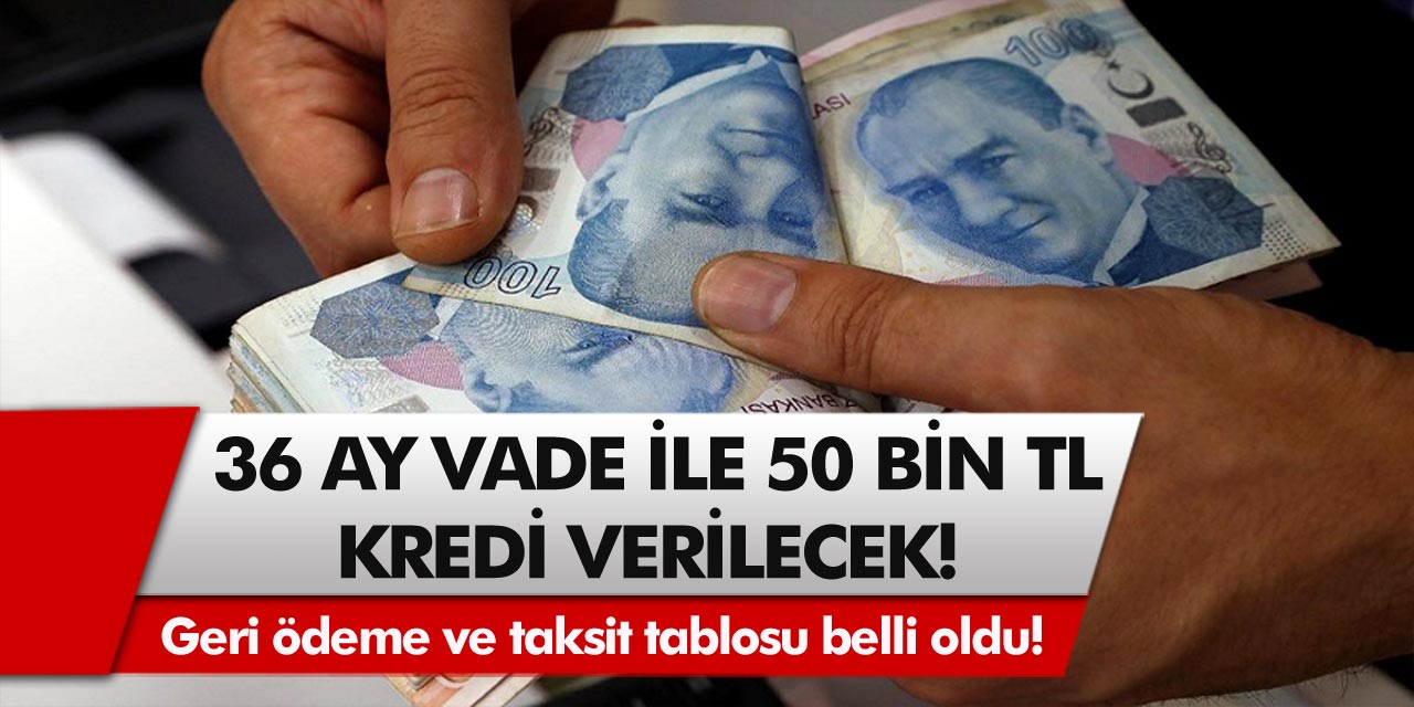 Halkbank’tan müjde! Başvuran herkese 36 ay vade ile 50 bin TL kredi verilecek... Geri ödeme ve taksit tablosu belli oldu!