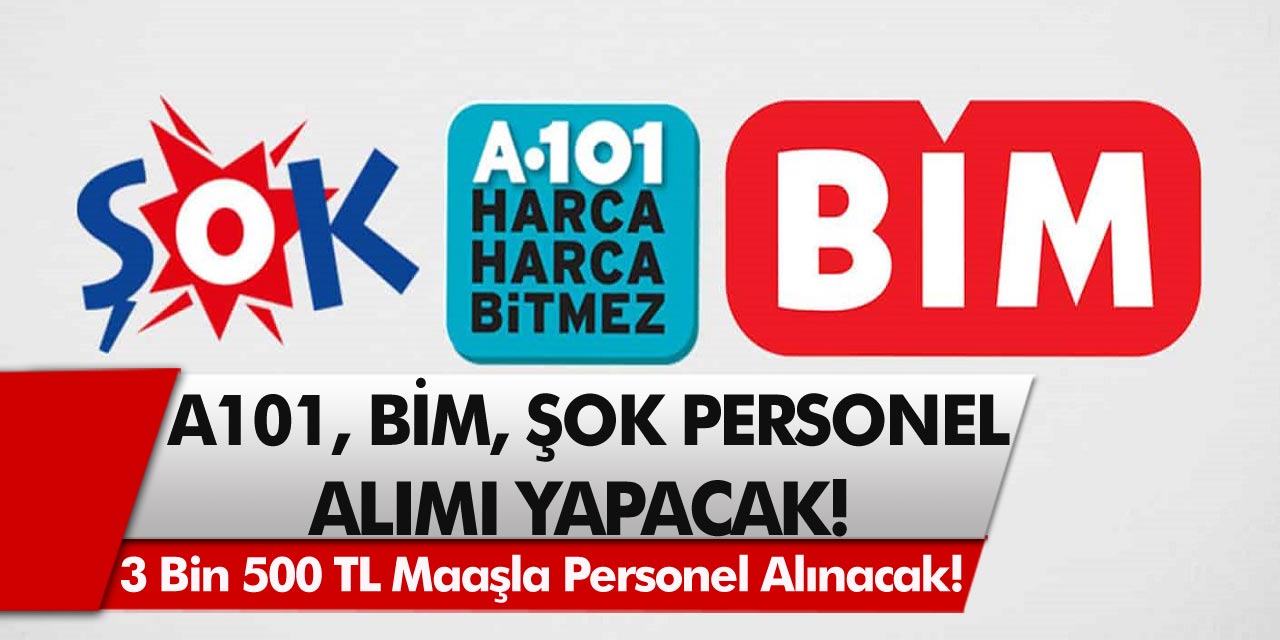 A-101, ŞOK ve BİM 3500 TL maaşla personel alacağını duyurdu! İş başvurusu için şartlar belli oldu…