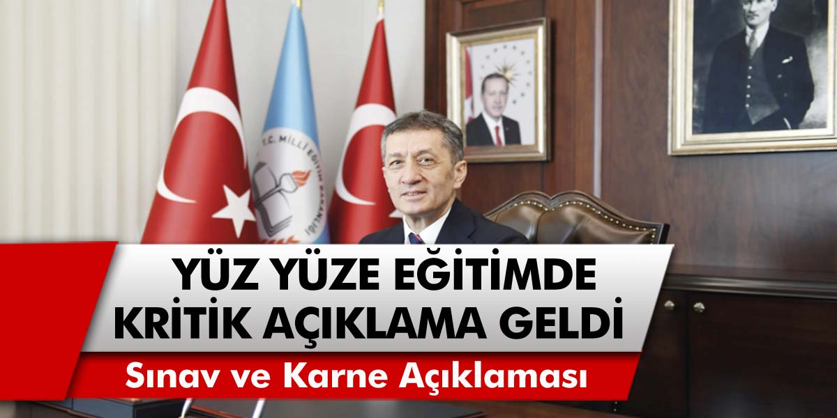 MEB duyurdu: Yüz yüze eğitimde kritik açıklama geldi! Sınav ve karne için son dakika açıklaması…