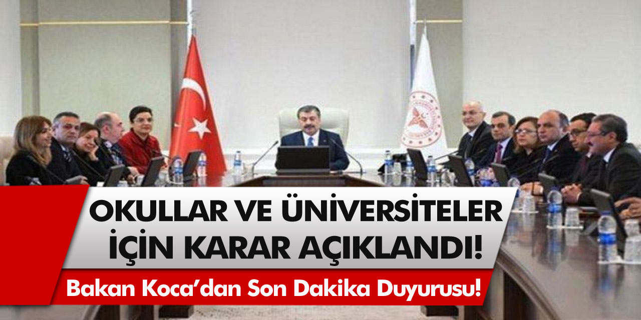 Son Dakika: Üniversiteler ve Okullar İçin Yeni Karar Alındı! Yüz Yüze Eğitimde Flaş Değişiklik…